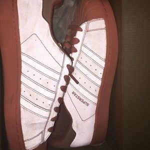 Peach superstar adicolor adidas